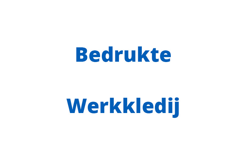 Bedrukte werkkledij