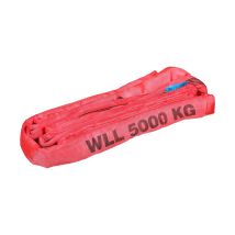 Rondstrop 5 Ton met certificaat - Rood