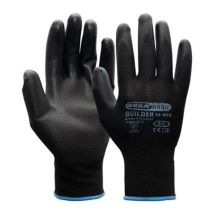 Werkhandschoen OXXA Builder PU Polyester Zwart - Maat naar keuze