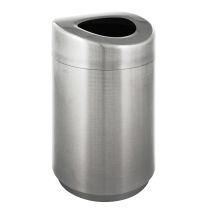 Poubelle 120 litres en acier inoxydable mat