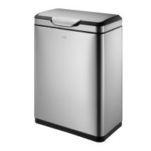Afvalbak EKO Touch Pro afvalscheiding 2x20 liter mat RVS
