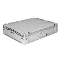 Euronorm Bak met Deksel 800x600x190 mm Grijs 