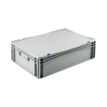 Euronorm Bak met Deksel 600x400x185 mm Grijs