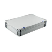 Euronorm Bak met Deksel 600x400x135 mm Grijs