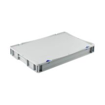 Euronorm Bak met Deksel 600x400x85 mm Grijs