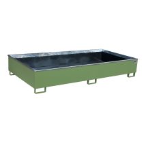 Stalen Stelling Lekbak Bauer PE Groen 2665x1315x440 mm 1081 Liter