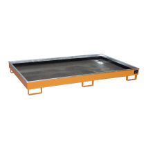 Stalen Stelling Lekbak Bauer PE Oranje 2165x1315x230 mm 304 Liter