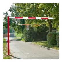Draaibare Hoogtebegrenzer Rood/Wit 2650 mm - Breedte naar Keuze
