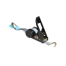 Zelfoprollende Spanband 25 mm 0,5 ton 1,5M grijs met spitshaken