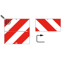 Lengte-breedte bord 423 x 423 x 2 mm België (horizontaal klapbaar)