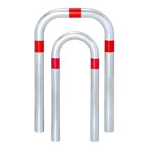 Beschermbeugel Inbetonneren Grijs/Rood 800xØ60 mm - Breedte naar Keuze