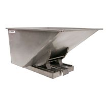 Kantelbak 600 liter zonder wielen roestvrij staal