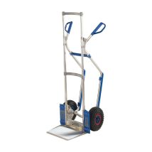 Aluminium steekwagen Expresso H130cm handgreep + trapgeleider 