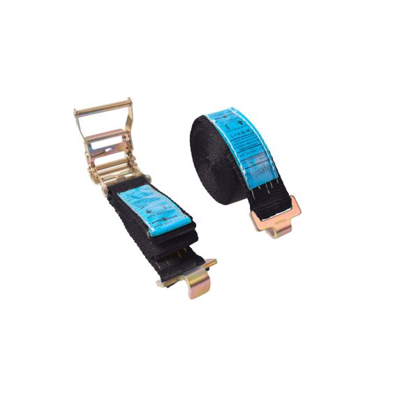 Spanband 50 mm 1,8 ton 4M Zwart met F-track fitting