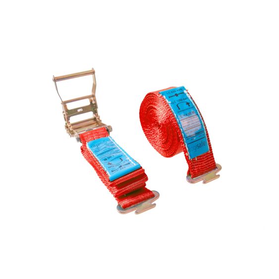 Spanband 50 mm. 1,2 ton 3M Rood met E-track fitting (Spanband)