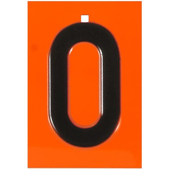 Los ADR cijfer 0, RVS plaatje 135 x 93 x 0,5 mm