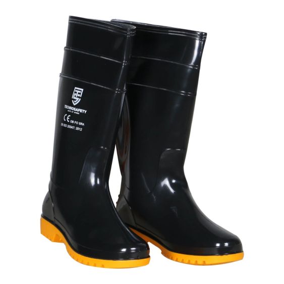 SAD Chemie laars - Zwart zuurbestendige laarzen maat 43