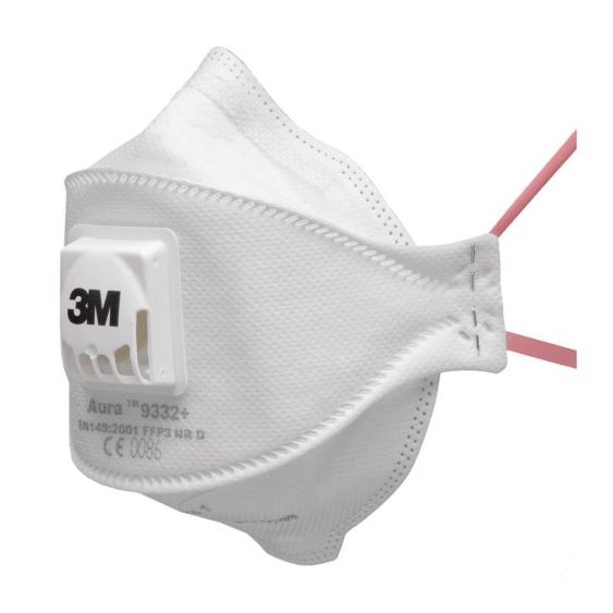 Stofmasker 3M Aura 9332+ FFP3 Wegwerp met Uitademventiel