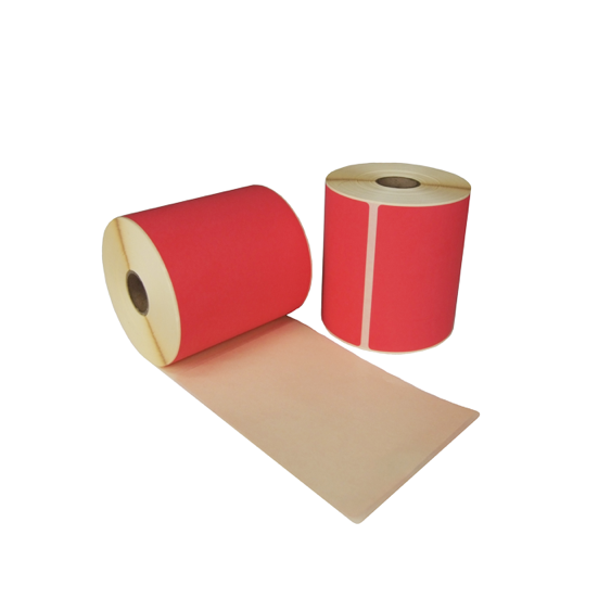 Zebra compatible etiket rood 102x150 mm 280 eti/rol kern 25 mm