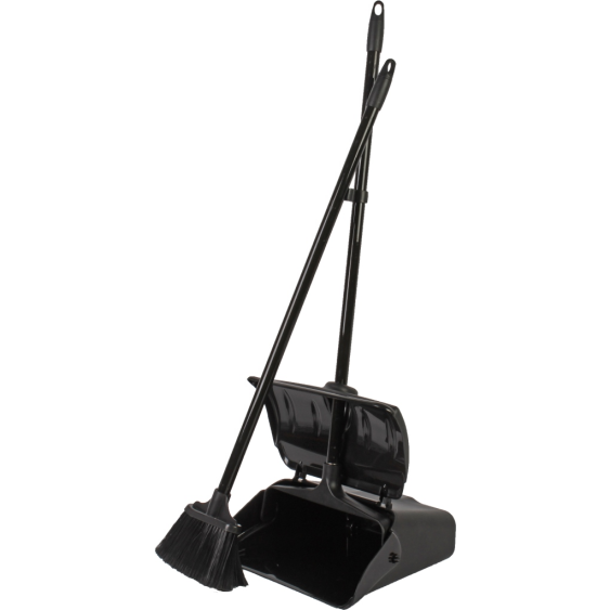 Stoffer en Blik met Lange Steel