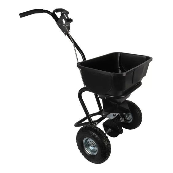 Zoutstrooier Zwart Luxe 25 liter - Strooiwagen