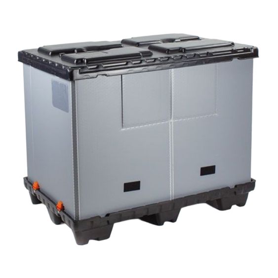 Kunststof Palletbox Vouwbaar 80x120x100 cm - 9 Poten
