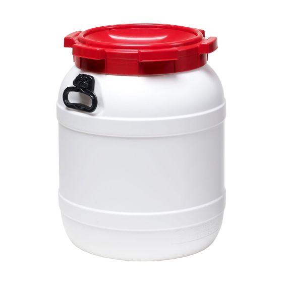 Wijdmondvat 7055H Wit met Handgrepen 55 liter