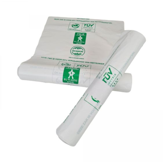 Afvalzak Bio Based HDPE 61x80 cm T23 Wit - 500 Zakken