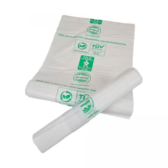 Afvalzak Bio Based HDPE 70x110 cm T25 Wit - 500 Zakken