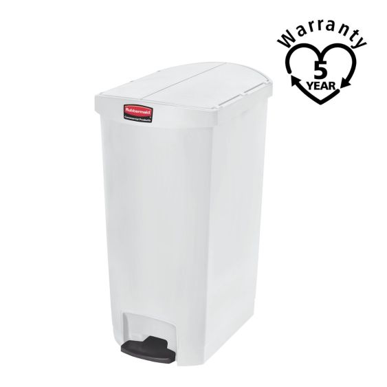 Rubbermaid Kunststof Pedaalcontainer End Step Wit 68 L - warranty