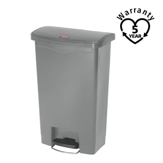 Rubbermaid Kunststof Pedaalcontainer Front Step Grijs 50 L - warranty