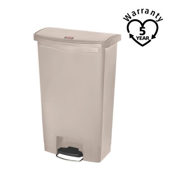 Rubbermaid Kunststof Pedaalcontainer Front Step Beige 68 L - warranty