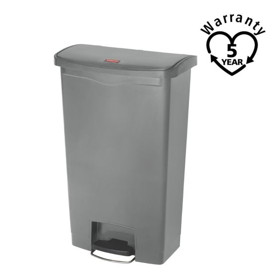 Rubbermaid Kunststof Pedaalcontainer Front Step Grijs 68 L - warranty