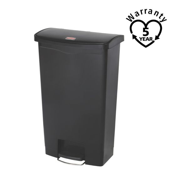 Rubbermaid Kunststof Pedaalcontainer Front Step Zwart 68 L - warranty