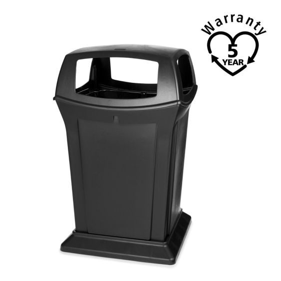 Rubbermaid Container Zwart 4 Openingen 170,3 Liter - warranty
