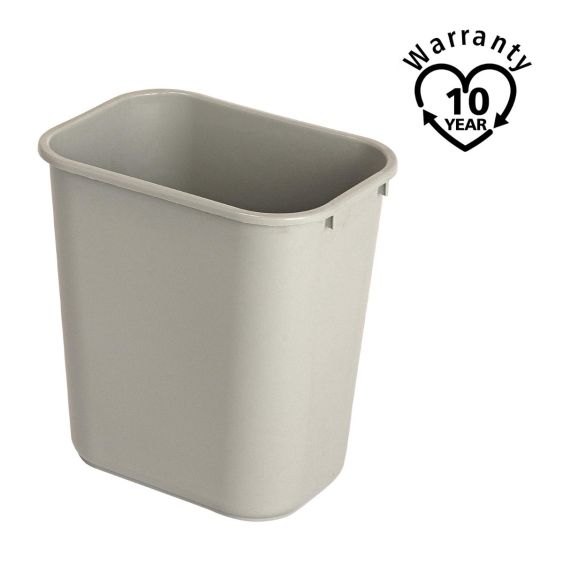 Rubbermaid Rechthoekige Afvalbak Grijs 26,6 Liter - warranty