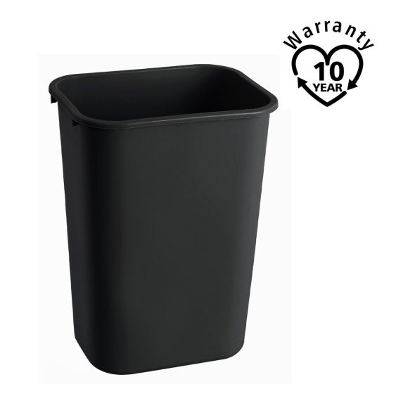 Rubbermaid Rechthoekige Afvalbak Zwart 39 Liter - warranty