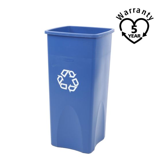 Rubbermaid Afvalcontainer Vierkant Blauw 87 Liter - warranty