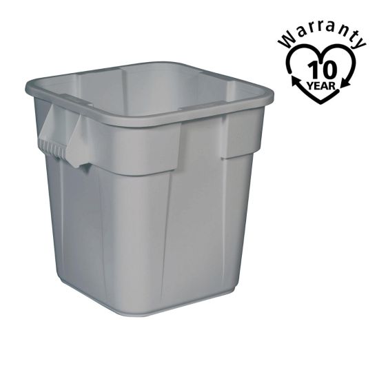 Rubbermaid Vierkante Brute Container 106 Liter - Kleur naar Keuze - warranty