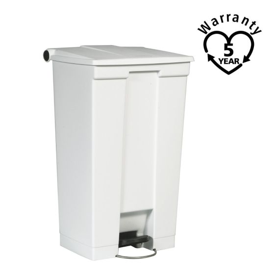 Rubbermaid Classic Pedaalcontainer Wit 87 Liter - warranty