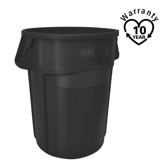 Rubbermaid Brute Container Rond Zwart 166,5 Liter - warranty