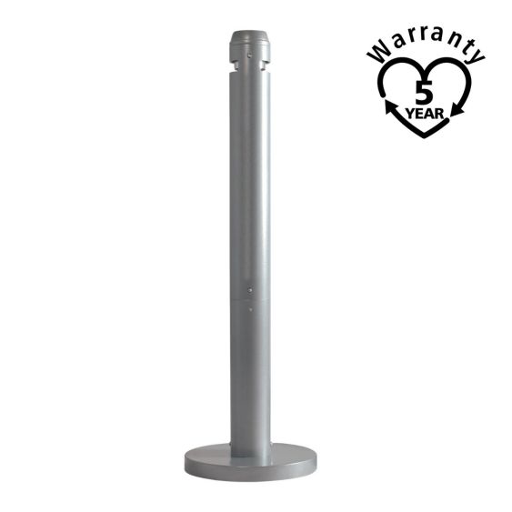 Rubbermaid Aluminium Rookzuil op Verzwaarde Basis Zilver - warranty