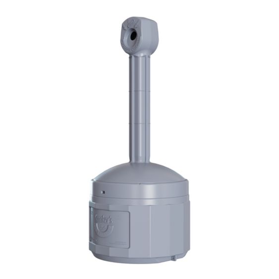 Opvangbak voor Sigarettenpeuken Justrite 15 Liter Grijs