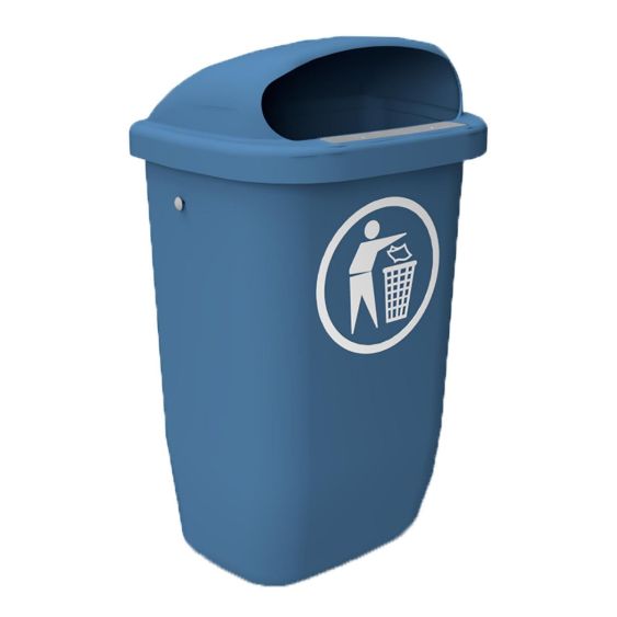 Buitenafvalbak DIN-PK 50 Liter Blauw