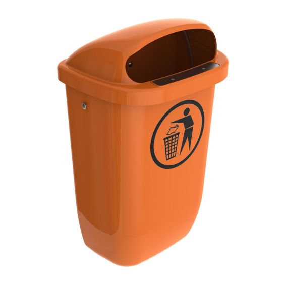 Buitenafvalbak DIN-PK 50 Liter Oranje