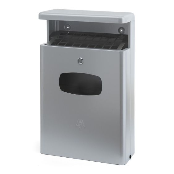 Buitenafvalbak DutchDesign met Afdak 16 Liter Grijs