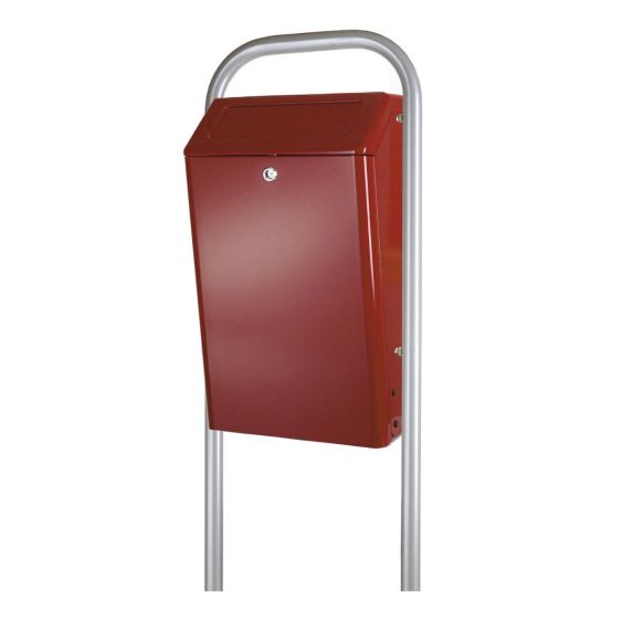 Buitenafvalbak DutchDesign met Klep 50 Liter Bordeaux