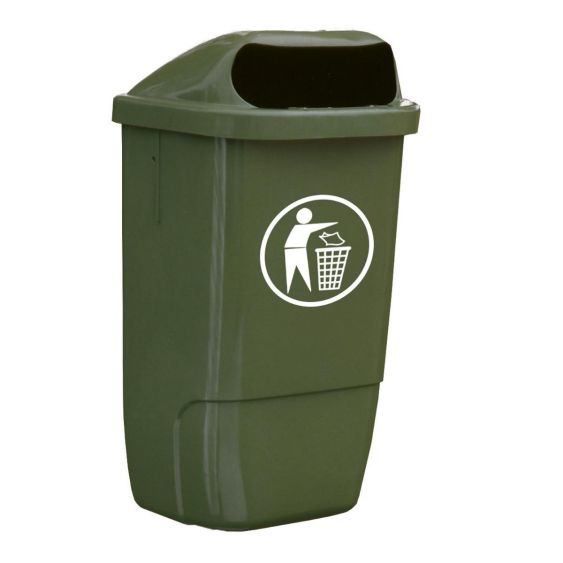 Buitenafvalbak 50 liter H74 Kunststof Groen