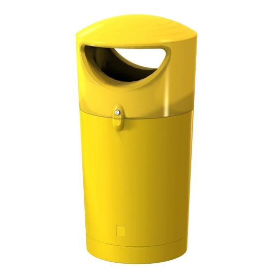 Buitenafvalbak Metro Hooded 100 Liter Geel
