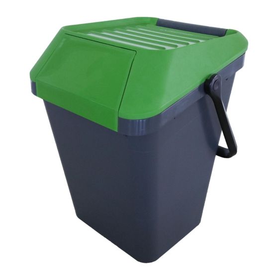 Afvalbak EasyMax 45 liter grijs/groen